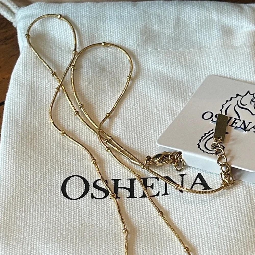 Oshena Designer Beachwear beaded‎ Gold Necklace NEW release!